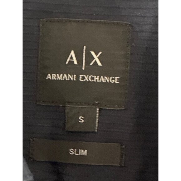 ARMANI EXCHANGE Shirt Mens LONG SLEEVE STRETCH SLIM FIT size small color black - Picture 3 of 9
